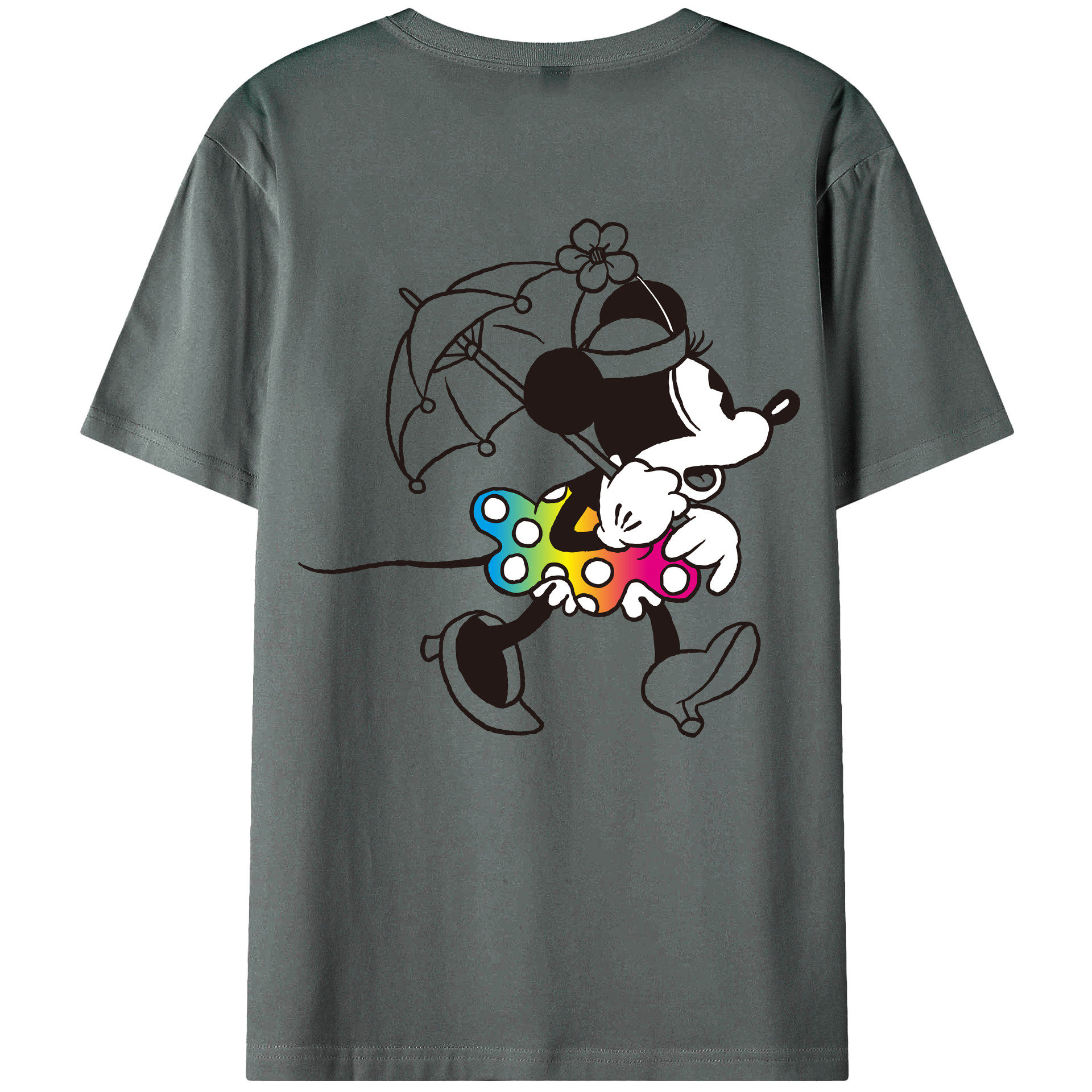 （画像用） ミッキーマウス Mickey Mouse 綿100％半袖Tシャツ（背面プリント）